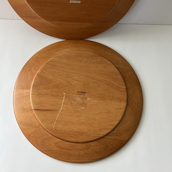 Set of 2 Wooden 13” Plates Furio Home - Picture 5 of 7